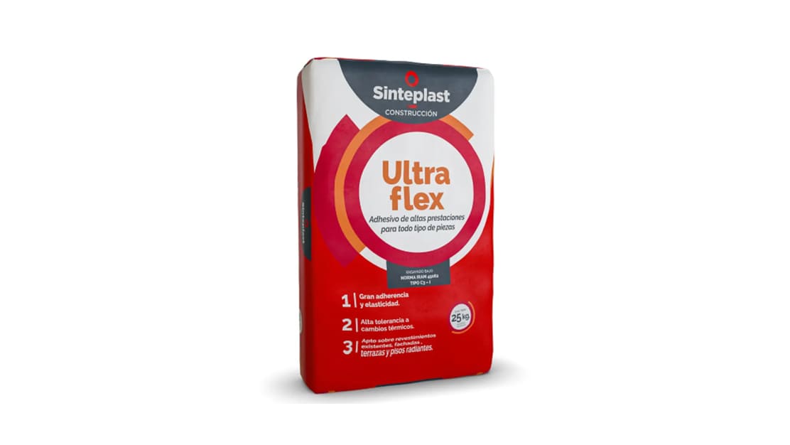 Adhesivo Porcelanato F 25kg Ultraflex Sinteplast